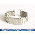 CINTURINO BRACCIALE ACCIAIO  CON INSERTI LUCIDI ORO  MIDWAY 20 MM - TRASPORTO INCLUSO 