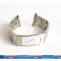 CINTURINO BRACCIALE ACCIAIO SATINATO CON INSERTI LUCIDI ROUEN 18 MM - TRASPORTO INCLUSO